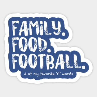 Fall season: Family Food Football Sticker